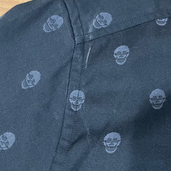 Robert Graham Black Skull Collard Long Sleeve dress Shirt Limited Edition - Picture 4 of 9